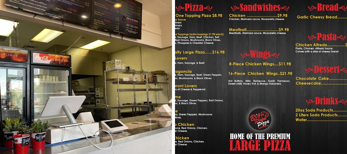Big Papa Pizza Menu